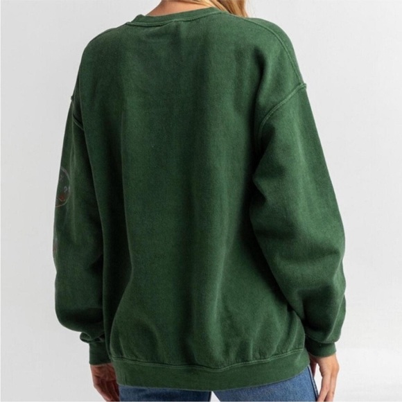 NIRVANA Forest Green Women's Graphic Crew Neck Sweatshirt Size S - Picture 4 of 4